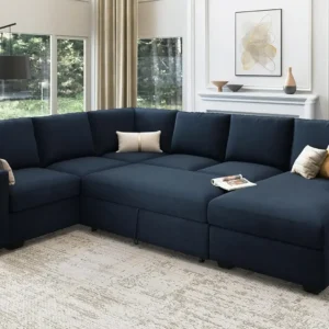 Sectional Sleeper Sofa with Pull Out Bed