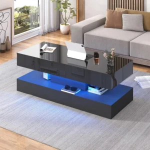 Modern Stylish Coffee Table with LED lights,